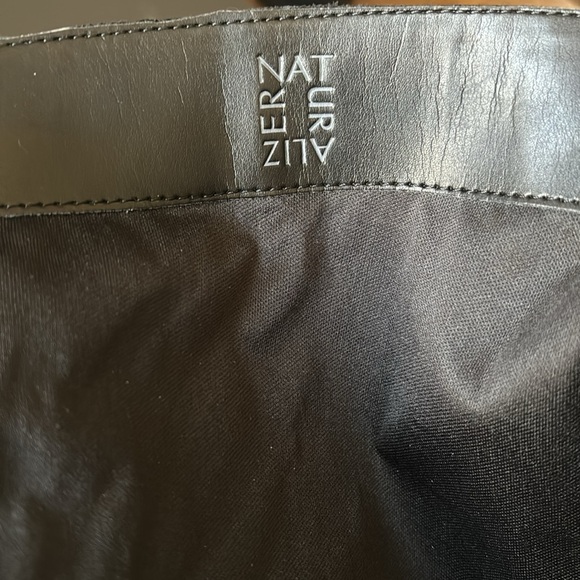 NIB women Sz 8M black leather stacked heels heels tall business casual boots - Picture 10 of 13